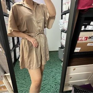 zara waist twist romper
